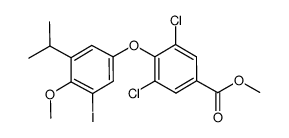 methyl [3,5-dichloro-4-(3-iodo-5-isopropyl-4-methoxyphenoxy)]benzoate结构式