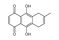 9,10-dihydroxy-6-methyl-5,8-dihydroanthracene-1,4-dione结构式