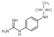 N-[4-[(氨基亚氨基甲基)氨基]苯基]甲磺酰胺结构式