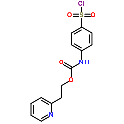 (4-CHLOROSULFONYL-PHENYL)-CARBAMIC ACID 2-PYRIDIN-2-YL-ETHYL ESTER Structure