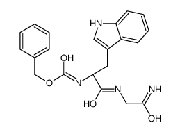 benzyl N-[(2S)-1-[(2-amino-2-oxoethyl)amino]-3-(1H-indol-3-yl)-1-oxopropan-2-yl]carbamate结构式