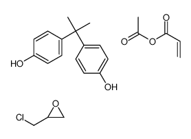 4,4’-(1-甲基亚乙基)双苯酚与(氯甲基)环氧乙烷和乙酸酯-2-丙烯酸酯的聚合物结构式