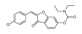 [2-[(4-chlorophenyl)methylidene]-3-oxo-1-benzofuran-6-yl] N,N-diethylcarbamate结构式