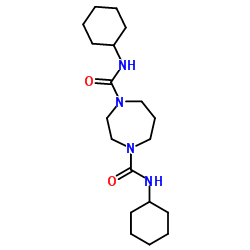 N,N'-Dicyclohexyl-1,4-diazepane-1,4-dicarboxamide Structure