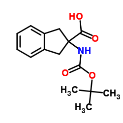 2-(Boc-氨基)茚满-2-甲酸结构式