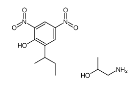2-sec-butyl-4,6-dinitrophenol, compound with 1-aminopropan-2-ol (1:1) Structure