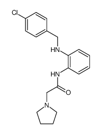 pyrrolidino-acetic acid-[2-(4-chloro-benzylamino)-anilide]结构式