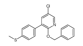 5-chloro-3-(4-methylsulfanylphenyl)-2-phenylmethoxypyridine结构式