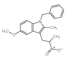1H-Indole,5-methoxy-2-methyl-3-(2-nitropropyl)-1-(phenylmethyl)- Structure