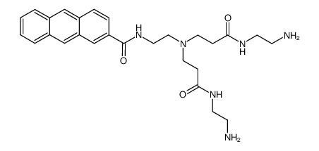 N-[2-(bis{3-[(2-aminoethyl)amino]-3-oxopropyl}-amino)ethyl]2-anthracenecarboxamide Structure