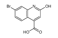 7-溴-2-氧代-1,2-二氢喹啉-4-羧酸结构式