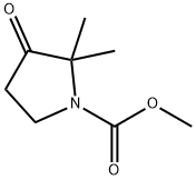 2,2-二甲基-3-氧代吡咯啉-1-羧酸甲酯结构式