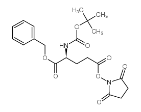 Boc-L-谷氨酸γ-N-羟基琥珀酰亚胺酯α-苄基酯结构式