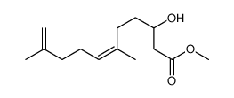 methyl 3-hydroxy-6,10-dimethylundeca-6,10-dienoate结构式