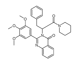 3-[1-oxo-3-phenyl-1-(1-piperidyl)propan-2-yl]-2-(3,4,5-trimethoxypheny l)quinazolin-4-one结构式