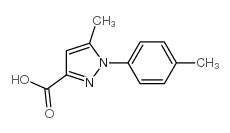 5-甲基-1-对甲苯基-1H-吡唑-3-羧酸结构式