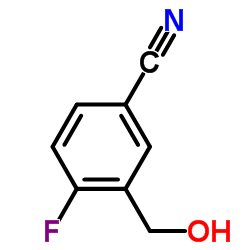 4-氟-3-(羟基甲基)苯甲腈结构式