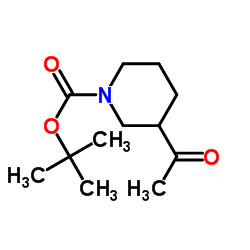 3-Acetyl-1-piperidinecarboxylic acid tert-butyl ester Structure