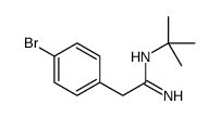 2-(4-bromophenyl)-N'-tert-butylethanimidamide Structure