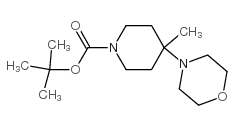 1-Boc-4-甲基-4-吗啉-4-基-哌啶结构式