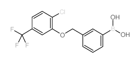 3-((2'-氯-5'-(三氟甲基)苯氧基)甲基)苯硼酸结构式
