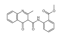 2-Methyl-3-(N-o-carbomethoxyanilin)carbamyl)-4(3H)-quinolone结构式