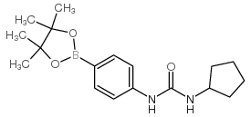 4-(3-环戊基脲)苯硼酸频哪酯结构式