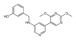 3-[[[5-(2,4-dimethoxypyrimidin-5-yl)pyridin-3-yl]amino]methyl]phenol Structure