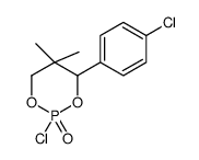 2-chloro-4-(4-chlorophenyl)-5,5-dimethyl-1,3,2λ5-dioxaphosphinane 2-oxide Structure