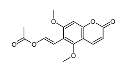 2-(5,7-dimethoxy-2-oxo-2H-chromen-6-yl)vinyl acetate结构式