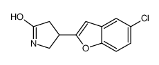 4-(5-chloro-1-benzofuran-2-yl)pyrrolidin-2-one结构式