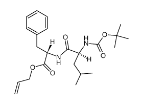 N-tert-Butyloxycarbonyl-L-leucyl-L-phenylalanin-allylester结构式