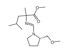 2-[(2S)-Methoxymethyl-1-pyrrolidinylmethyleneamino]-2,4-dimethylpentanoic acid, methyl ester Structure