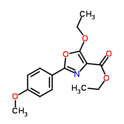 Ethyl 5-ethoxy-2-(4-methoxyphenyl)-1,3-oxazole-4-carboxylate Structure