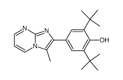 2,6-Di-tert-butyl-4-(3-methyl-imidazo[1,2-a]pyrimidin-2-yl)-phenol结构式
