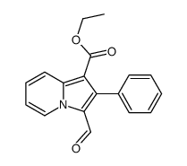 ethyl 3-formyl-2-phenylindolizine-1-carboxylate结构式