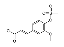 [4-(3-chloro-3-oxoprop-1-enyl)-2-methoxyphenyl] methanesulfonate结构式
