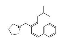 1-[5-methyl-2-(2-phenylethenyl)hex-2-enyl]pyrrolidine结构式
