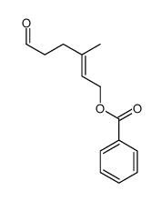 (3-methyl-6-oxohex-2-enyl) benzoate Structure