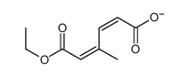 6-ethoxy-4-methyl-6-oxohexa-2,4-dienoate结构式