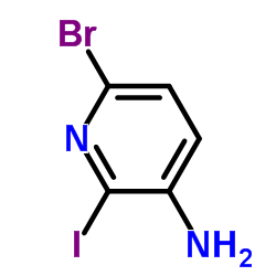 6-Bromo-2-iodo-3-pyridinamine structure