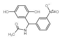 N-[(2,5-二羟基苯基)-(3-硝基苯基)-甲基]-乙酰胺结构式