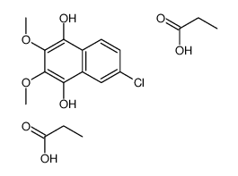6-chloro-2,3-dimethoxynaphthalene-1,4-diol,propanoic acid Structure
