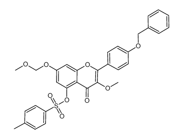 4'-benzyloxy-3-methoxy-7-(methoxymethyloxy)-5-[((4-methylphenyl)sulfonyl)oxy]flavone Structure