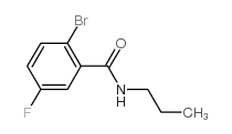 N-丙基-2-溴-5-氟苯甲酰胺结构式