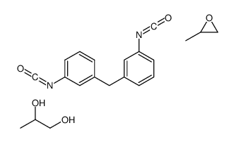 1-isocyanato-3-[(3-isocyanatophenyl)methyl]benzene,2-methyloxirane,propane-1,2-diol结构式