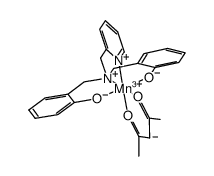 [Mn(2-(bis(2-hydroxybenzyl)aminomethyl)pyridine)(2,4-pentadionate)]结构式
