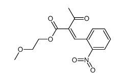 2-methoxyethyl-2-(2-nitrobenzyliden)acetoacetate Structure