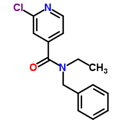 N-苄基-2-氯-N-乙基吡啶-4-甲酰胺结构式