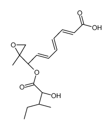 (2E,4E,6E,8R)-8-[(2R,3S)-2-hydroxy-3-methylpentanoyl]oxy-8-[(2S)-2-methyloxiran-2-yl]octa-2,4,6-trienoic acid结构式